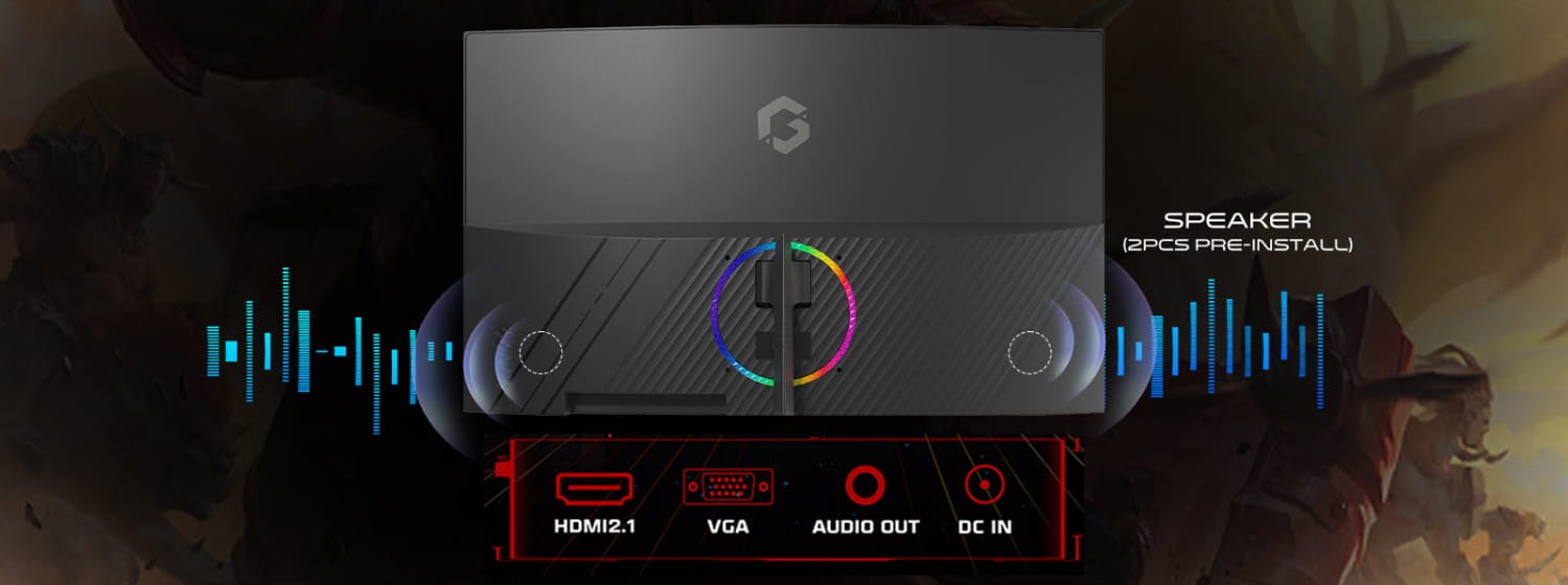 Gameon goc27f120va pro series 27’’ fhd 120hz mprt 1ms hdmi 2.1 va panel curved