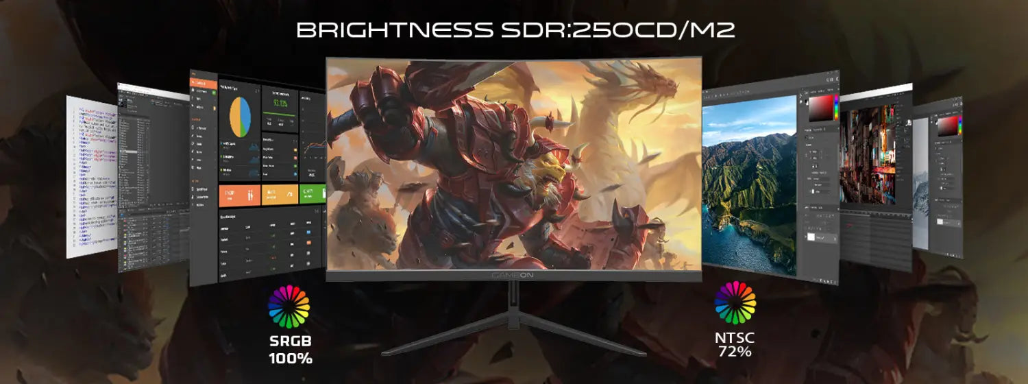 Gameon goc27f120va pro series 27’’ fhd 120hz mprt 1ms hdmi 2.1 va panel curved