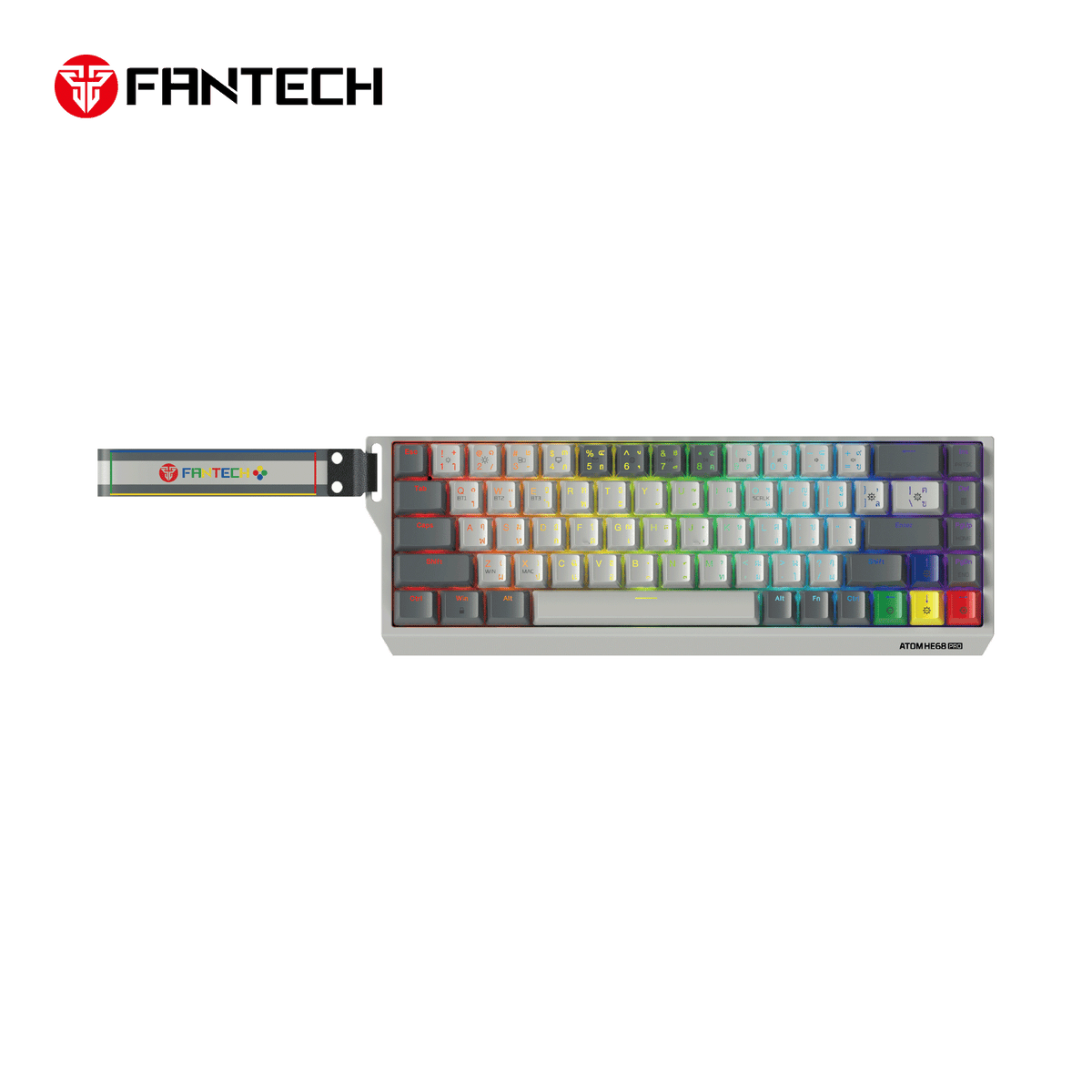 Fantech keyboard atom he68 mk922 magnetic switch 8000 hz – gray