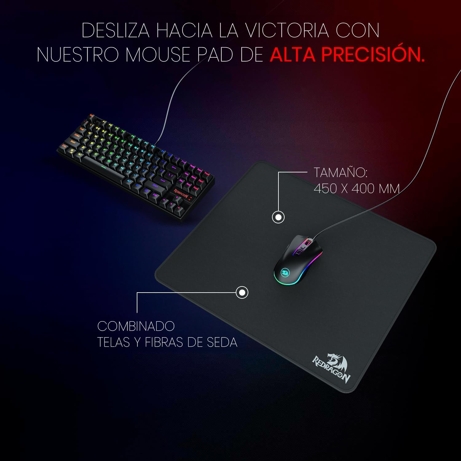 1 edragon Mousepad Gamer Flick L P031 450X400X4MM Large Mousepad