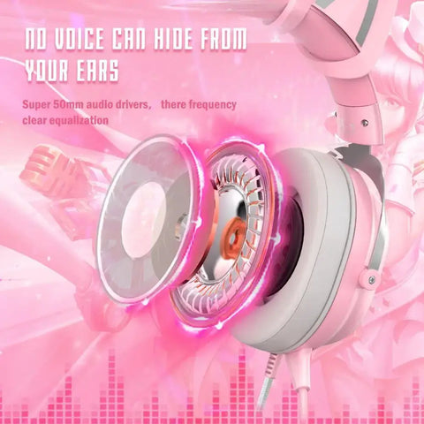 ONIKUMA X11 Cat Ears Wired Over Ear Gaming Headphone