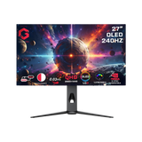 GAMEON 27" Black OLED QHD Gaming Monitor, 240Hz, 0.03ms, HDMI 2.1 (Supports PS5), DP 1.4, USB-C 65W, HDR10, FreeSync, G-Sync, 10-Bit, 98.5% DCI-P3, KVM, RGB, Adjustable Height Tilt Pivot Swivel