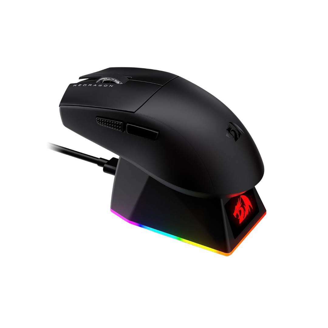 Redragon m999 wireless gaming mouse with stand 45000 dpi