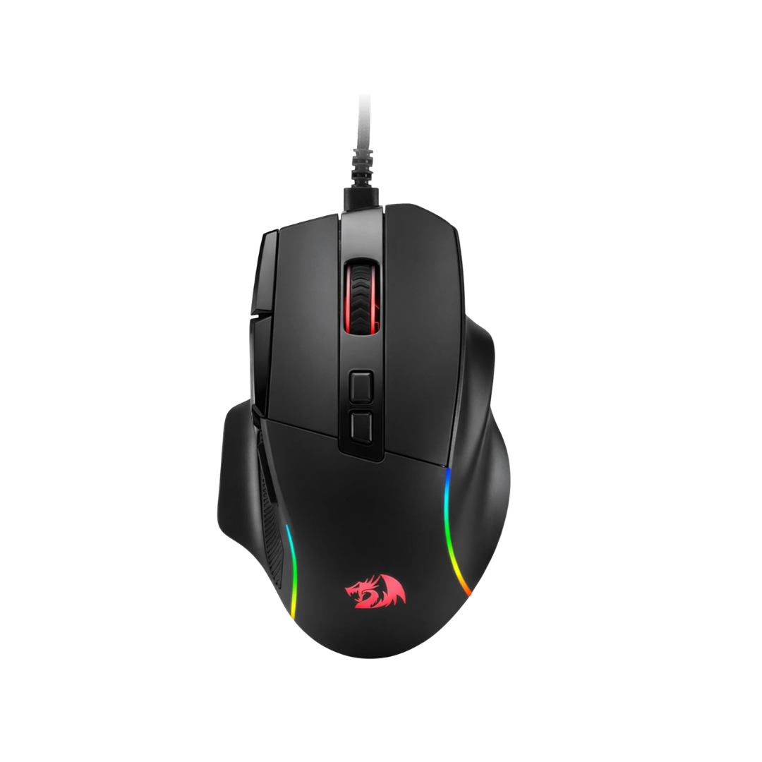 Redragon m925 wired gaming mouse 24,000 max dpi optical gaming mouse with 10 programmable buttons ergonomic natural