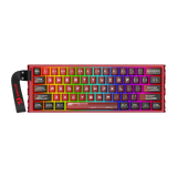 Redragon K753 HE Rapid Trigger Gaming Keyboard, 60% 61 Keys Wired Mechanical Keyboard w/Hype-Red Hollowed-Out Aluminum Base, Next-Gen UltraMag 100% POM Silky Rappid Trigger Magnetic Switch