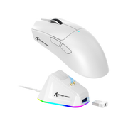 ATTACK SHARK X11 Lightweight Wireless Gaming Mouse with RGB Charging Dock,Tri-Mode-2.4G/USB-C Wired/BT,22K DPI,PAW3311 Optical Sensor,HUYU Switch, 5 programmable Buttons for PC/Mac(White) - - Fun Touch Shop