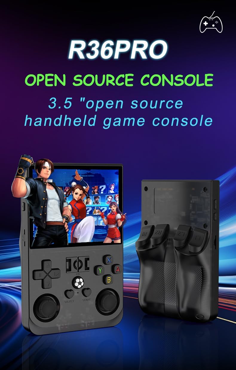 2025 R36 Pro 3.5inch IPS 128GB 18000+ Games Video Handheld Game Players 4000mAh