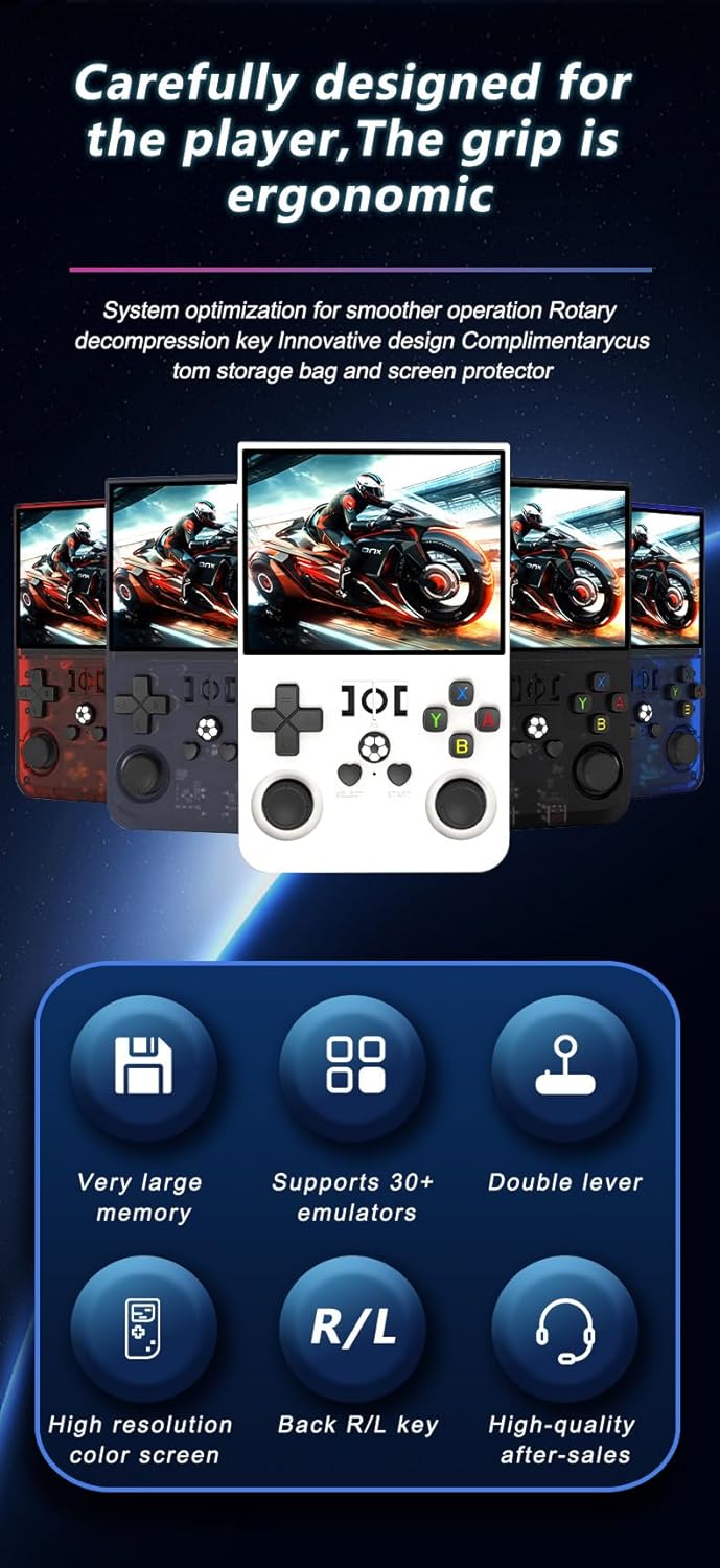 2025 R36 Pro 3.5inch IPS 128GB 18000+ Games Video Handheld Game Players 4000mAh