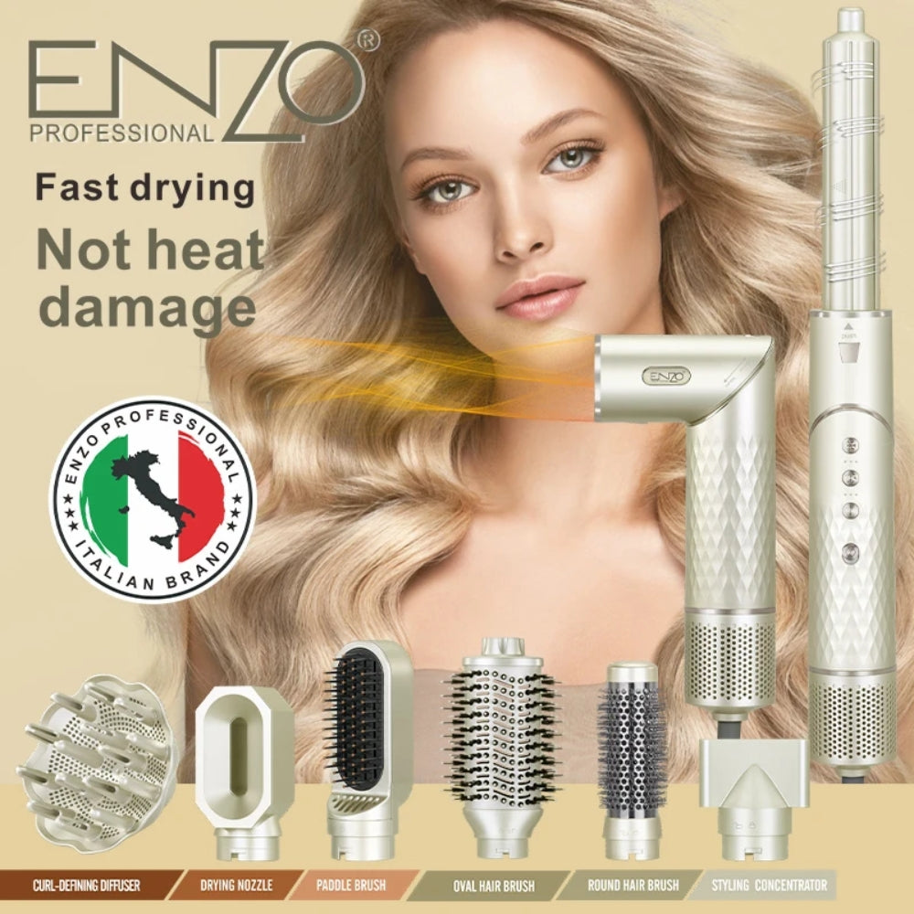 ENZO Italy Dyson V8 Professional Hair Blow Dryer Brush Straightener  8 in 1 دايسون