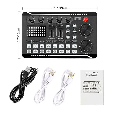 Facmogu F998 Live Sound Card Audio Mixer