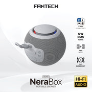 FANTECH BS161 Portable BT Wireless Speaker TWS 4-Way Connectivity TF Card Party Use Hands-Free Call RGB Mini Deep Bass Speakers - Gray - - Fun Touch Shop