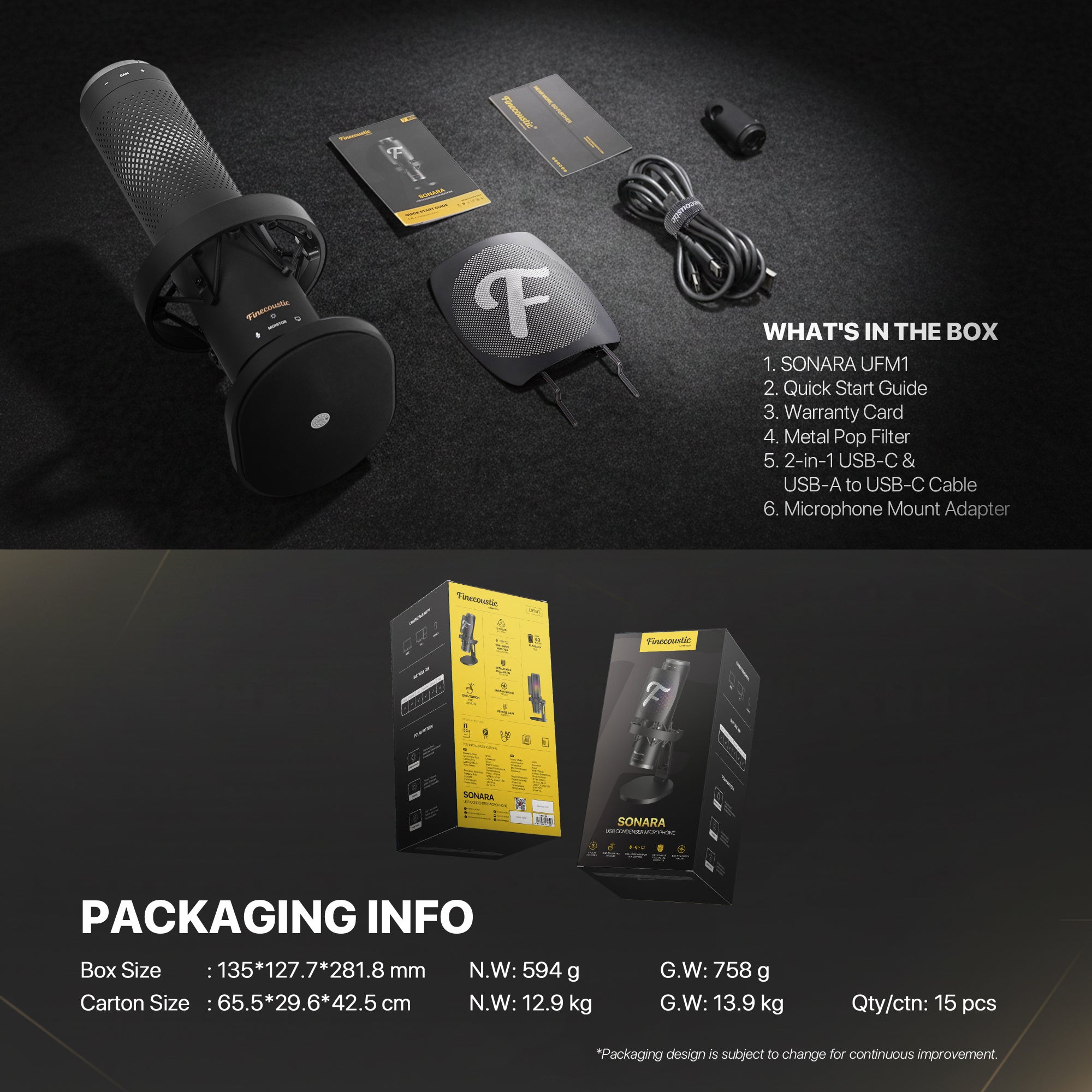 Fantech UFM1 Finecoustic SONARA Condenser Microphone - Fun Touch Jordan