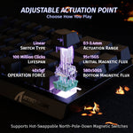 ATTACK SHARK X68 HE Rapid Trigger Mechanical Gaming Keyboard 60% Wired TKL with Adjustable Actuation,Hall Effect Magnetic Switch,8KHz Polling Rate,RGB Backlit,Top Mount for PC Mac Esport Gamer(Black) - - Fun Touch Shop