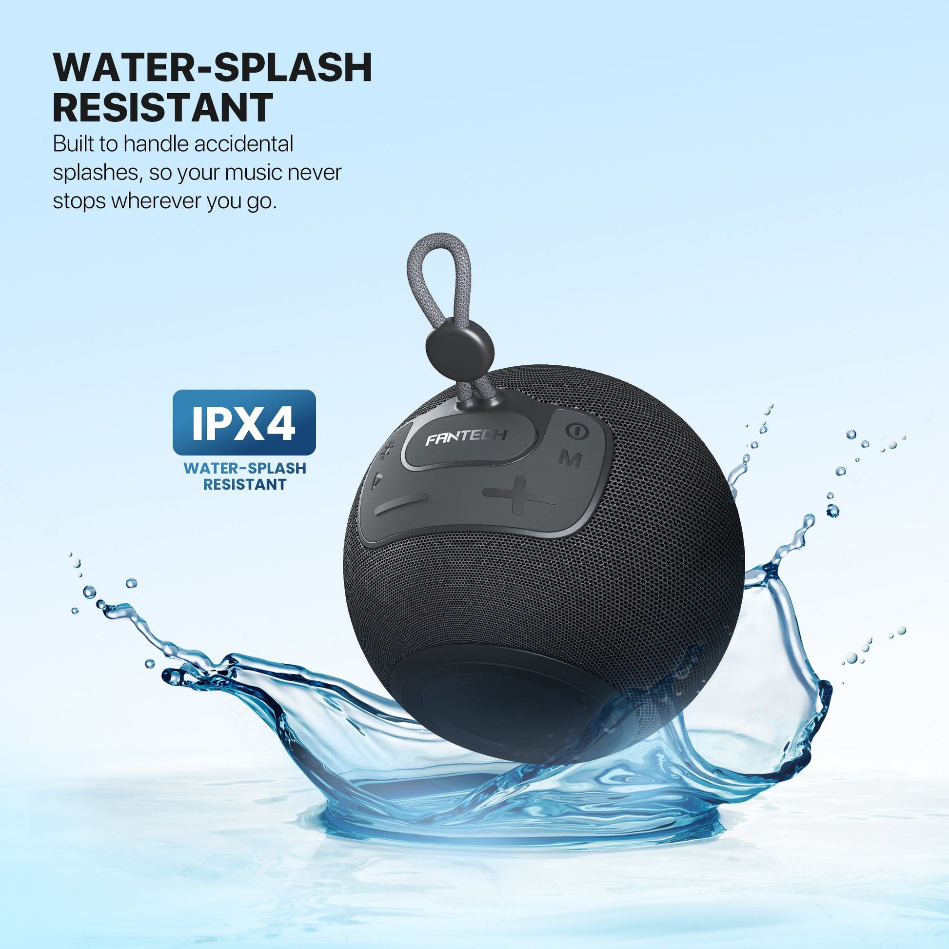 FANTECH BS161 Portable BT Wireless Speaker TWS 4-Way Connectivity TF Card Party Use Hands-Free Call RGB Mini Deep Bass Speakers - Gray - - Fun Touch Shop