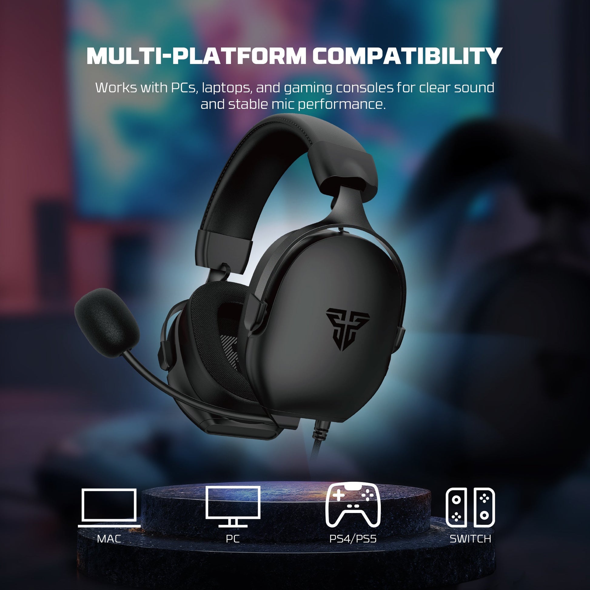 FANTECH HG30 CARBON 7.1 Surround Sound Gaming Headset Black - - Fun Touch Shop