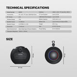 FANTECH BS161 Portable BT Wireless Speaker TWS 4-Way Connectivity TF Card Party Use Hands-Free Call RGB Mini Deep Bass Speakers - Gray - - Fun Touch Shop