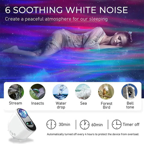 Northern Lights Aurora Projector Galaxy Star Bluetooth