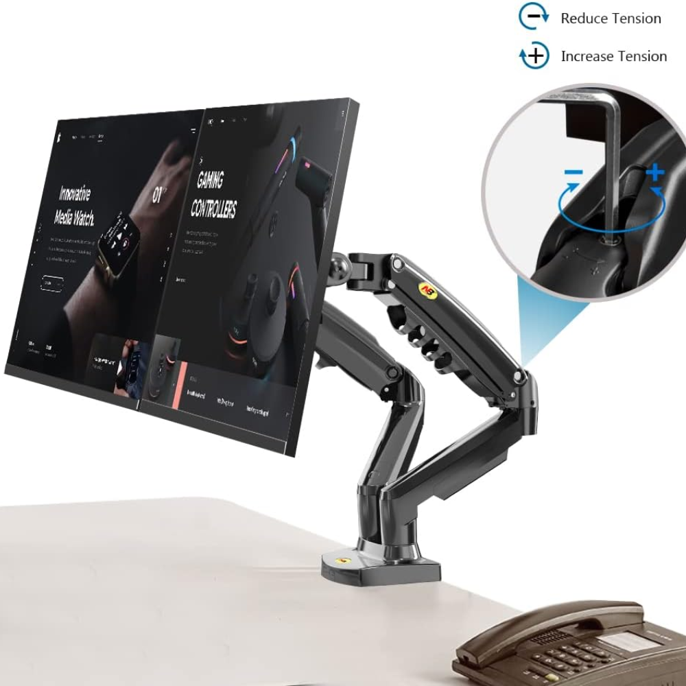 Dual Monitor Desk Stand F160 Tower Case & Monitor 45 JOD