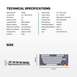 Fantech MK915 75% Low Profile Wireless Mechanical Keyboard SUPER MAXFIT AIR83 Brown Switch