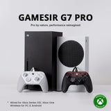 GameSir G7 Pro Wired Controller for Xbox Series X|S, Xbox One, Wireless Gamepad for PC&Android with TMR Sticks, Hall Effect Analog Triggers, 1000Hz Polling Rate, 3.5mm Audio Jack - White