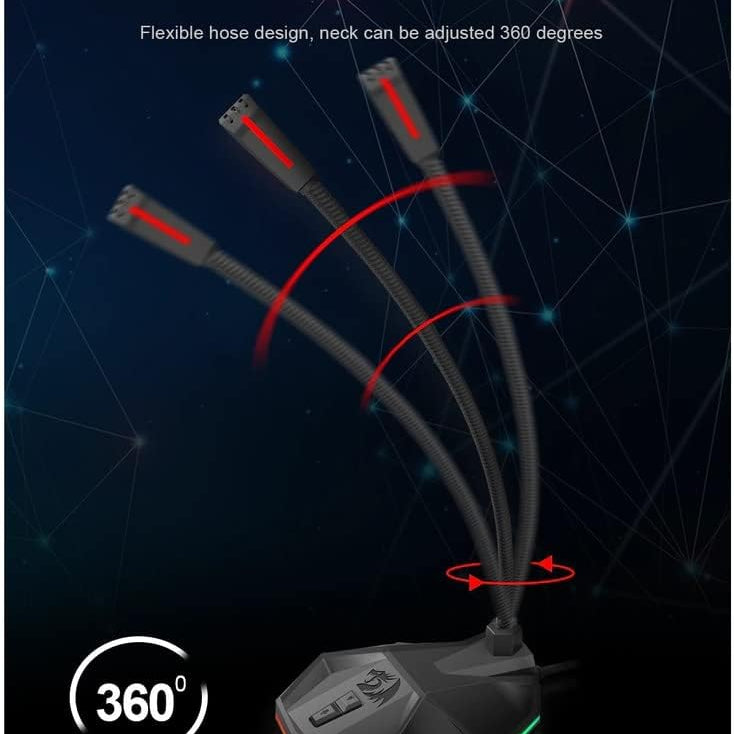 Redragon GM99 STIX USB RGB Gaming Stream Desktop Microphone to To Streaming, Podcasting,Studio Recording,YouTube,Skype for PC/Laptop - - Fun Touch Shop
