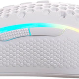 REDRAGON Mouse Gamer Storm Pro M808w-ks White Wireless, Honeycomb Shape, Wireless, 2.4GHz, USB Dongle/USB Wiring, 16000dpi - 8 Programmable Buttons