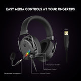 FANTECH HG30 CARBON 7.1 Surround Sound Gaming Headset Black - - Fun Touch Shop