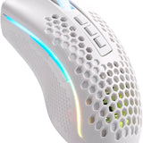 REDRAGON Mouse Gamer Storm Pro M808w-ks White Wireless, Honeycomb Shape, Wireless, 2.4GHz, USB Dongle/USB Wiring, 16000dpi - 8 Programmable Buttons