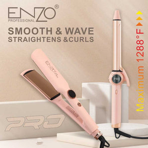ENZO PRO EN-3314 Hair Straightener And Curler Set