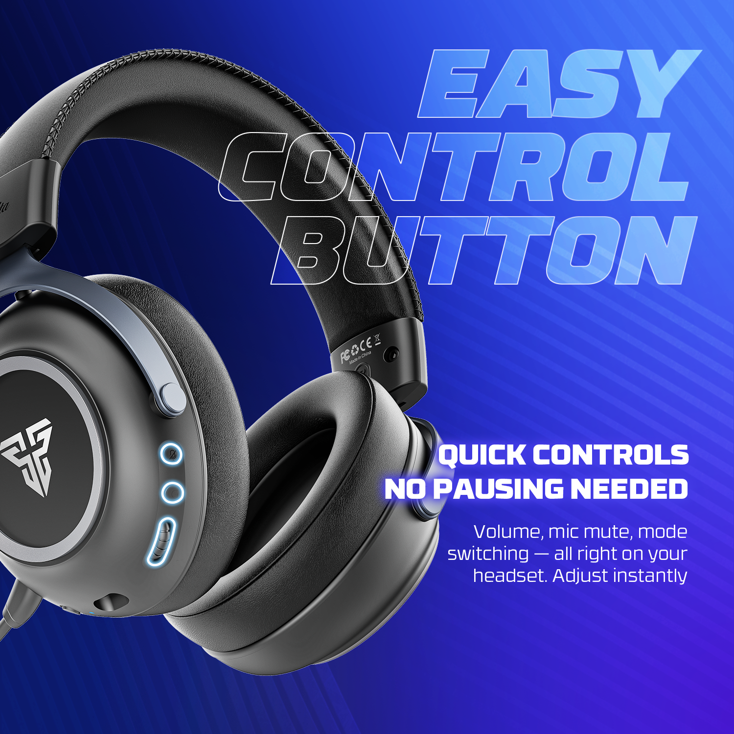 FANTECH Orbita WHG07 2.4G Bluetooth Wireless Gaming Headset 53mm Hi-Fi 7.1