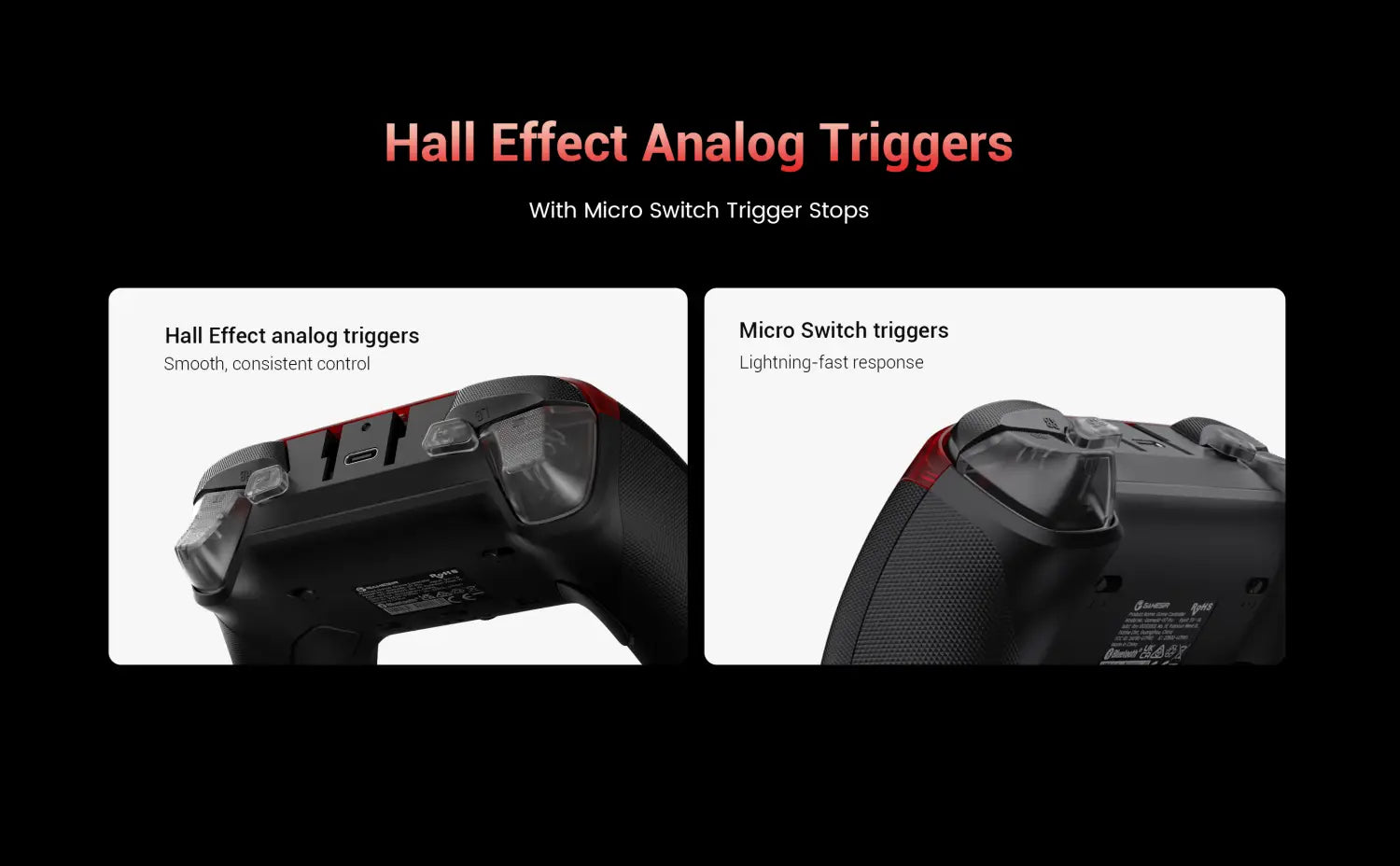 GameSir™ Hall Effect Sticks & Membrane Hair Triggers of X5 Lite