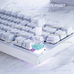 ATTACK SHARK X68 HE Rapid Trigger Mechanical Gaming Keyboard 60% Wired TKL with Adjustable Actuation,Hall Effect Magnetic Switch,8KHz Polling Rate,RGB Backlit,Top Mount for PC Mac Esport Gamer(White)) - - Fun Touch Shop