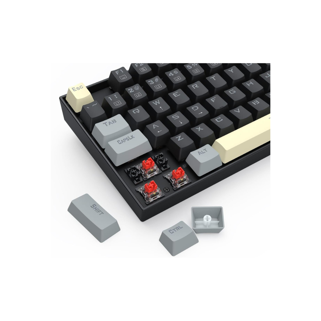 Redragon K552 Mechanical Gaming Keyboard, 87-Key Compact, LED Gaming Keyboard with Red Switches, Anti-Ghosting, Metal Frame for PC Gaming & Typing, Beginner-Friendly (Eclipse Gilded) - - Fun Touch Shop
