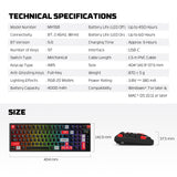 FANTECH MK918 ATOM PRO97 WIRELESS MECHANICAL GAMING KEYBOARD BLACK