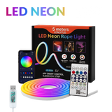 10M RGB-IC Neon LED Strip Light – 60+ dynamic lighting effects, Smart App & Remote Control with Music Sync, USB Powered, Flexible & IP68 Waterproof – ideal for gaming,home Decor,and parties