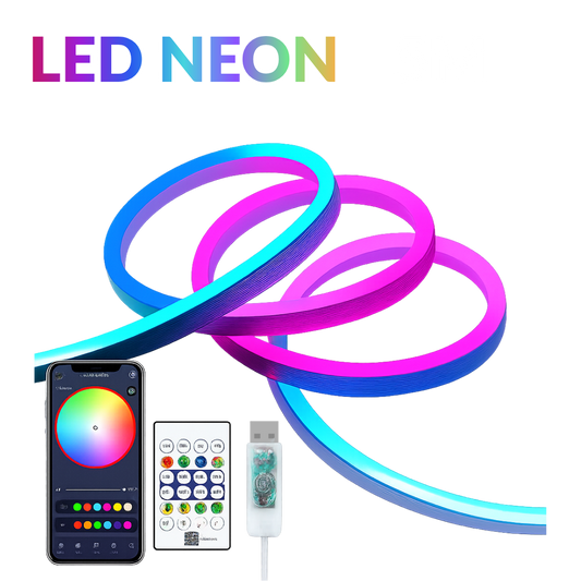 Rgb smart ic 5v usb neon led strip lights