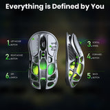 GravaStar Mercury M1 Pro Wireless Gaming Mouse – 26,000 DPI PAW3395DM Sensor • Lightweight Magnesium Alloy • Tri-Mode (Wired/2.4GHz/Bluetooth) • 4K Polling Rate • Up to 200-Hour Battery