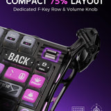 GravaStar Mercury K1 Pro Wireless Mechanical Gaming Keyboard, 75% Layout RGB Custom Keyboard, Electroplated Glossy Frame, Hot-Swappable Linear Switches – Cyberpunk Edition