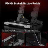 PXN VD6 Bundle: PC Steering Wheel and Pedals – 6 Nm Direct Drive Servo Motor Base, W AS Racing Wheel, Hall Effect 2-Pedal Set, and Table Clamp – Professional Sim Racing Setup for Windows PC (7–11)