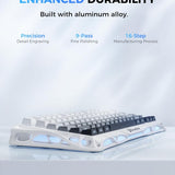 GravaStar Mercury K1 75% Wireless Mechanical Gaming Keyboard, Aluminum Alloy Exoskeleton Design, Gasket Custom Keyboard Hot-Swap Socket, Linear Switches, RGB Backlit