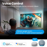 AVATTO The TV LED Backlight HDMI 2.0 Sync Box with 5m RGBIC LED Strip Light for 75-85 inch TV. Supports Voice Control with Alexa, Google Assistant and Smart Life App Remote Control