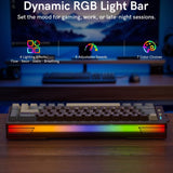 Redragon K752 Wireless Mechanical Keyboard, 60% Gasket Mount Gaming Keyboard with RGB Backlit, Creamy Sound, Tri-Mode 2.4GHz/BT5.0, Hot-Swappable, PBT Keycaps for PC/Mac Gamer