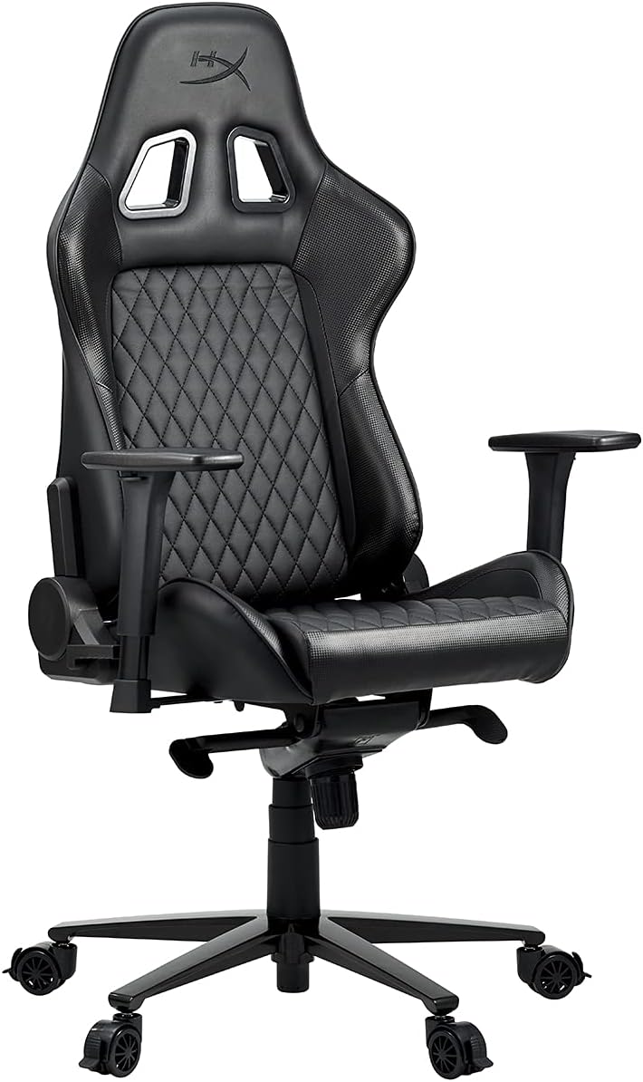 Nordic Game Supply HyperX Blast Gaming Chair - Ergonomic Gaming Chair, Leather Upholstery Video Chair - Red Black PC Racing Tilt Gaslift Foam Armrests Office Secret Hyper X Chair Lab - N=Black - - Fun Touch Shop