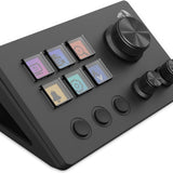 REDRAGON Skyrider SS-551 Smart Streaming Control Panel – Professional Stream Deck with 6 Programmable LCD Buttons and 3 Multi-Function Knobs, Quick and Convenient Control of Software and Apps