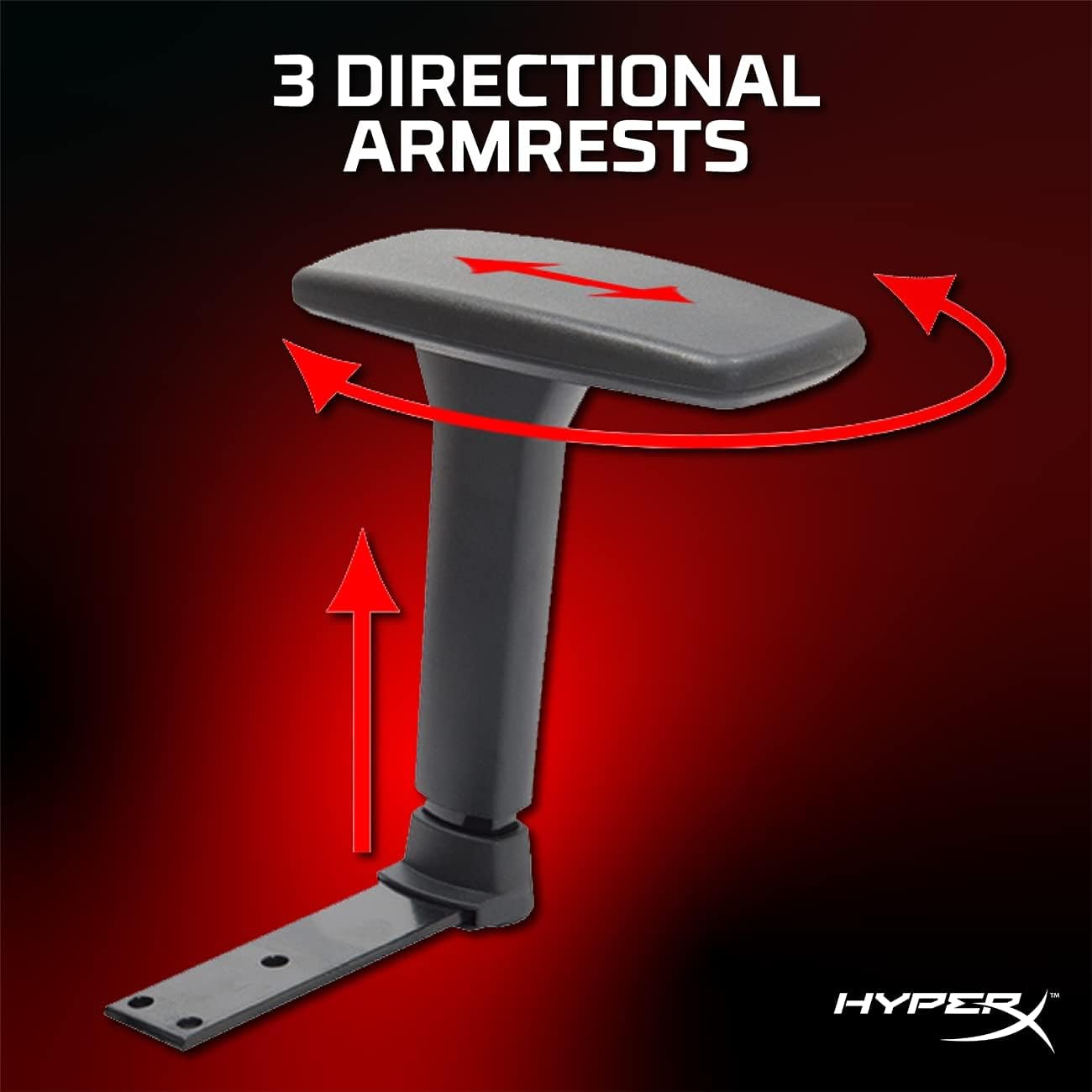 Nordic Game Supply HyperX Blast Gaming Chair - Ergonomic Gaming Chair, Leather Upholstery Video Chair - Red Black PC Racing Tilt Gaslift Foam Armrests Office Secret Hyper X Chair Lab - - Fun Touch Shop