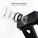 Redragon Webcam Gamer and Streamer Fobos 2 720p GW600-1  Black