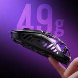 GravaStar Mercury X Pro Wireless Gaming Mouse, Come with 8K Dongle – 32,000 DPI PAW 3950 Sensor, 8,000Hz Polling Rate, Only 49g, Magnesium Alloy Hollow Frame, RGB Lighting, 5 Programmable Buttons