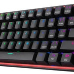 Redragon K616 Fizz Pro 60% Wirless /Wired RGB Gaming Keyboard, 61 Keys Compact Mechanical Keyboard Black, Linear Red Switch, Pro Driver/Software Supported - - Fun Touch Shop