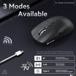 ATTACK SHARK X6 Lightweight Wireless Gaming Mouse with RGB Backlight Charging Base,Tri-Mode Wired/2.4GHz/BT5.2,26K DPI, 395 Optical PAW3Sensor,HUANO Switch,5programmable Buttons,PC/Mac(Black) - - Fun Touch Shop