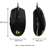 Logitech G102 Light Sync Gaming Wired Mouse with Customizable RGB Lighting